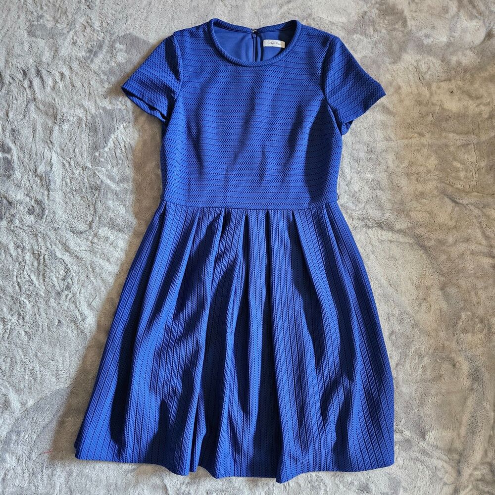 Calvin Klein Blue Short Sleeve Dress